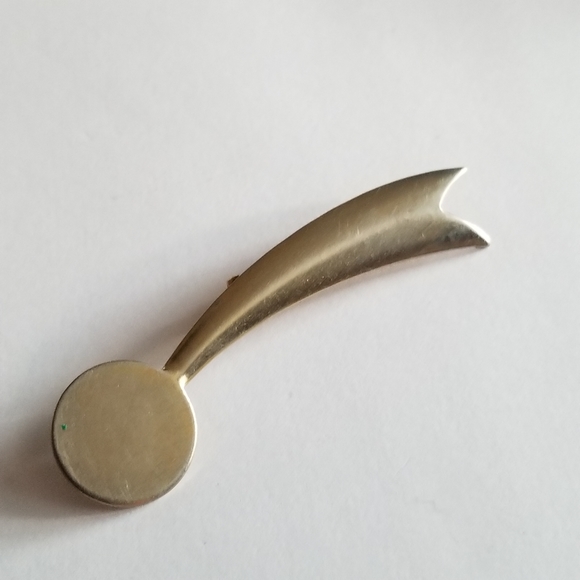 Vintage shooting star brooch halley's comet  gold tone pin celestial perseid - Picture 5 of 7